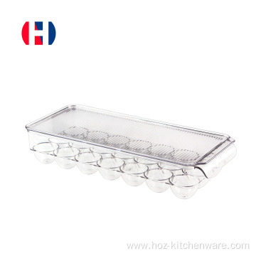 Clear Plastic Egg Tray Holder with Lid